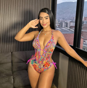 Pink floral trikini season